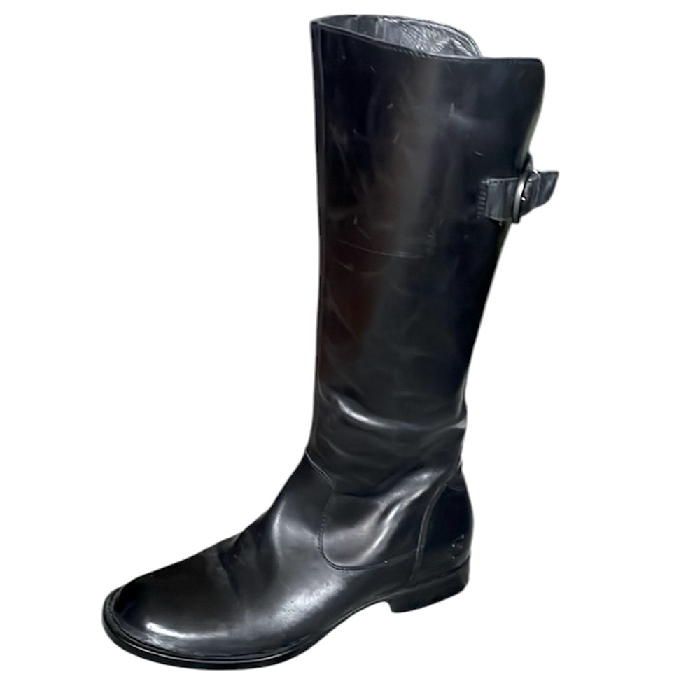 Born Black Leather Tall Riding Boots Size 6.5